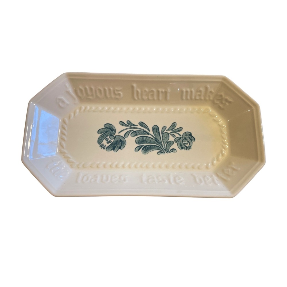 Pfaltzgraff Yorktowne Bread Dish Plate A Joyous Heart Makes Loaves Taste Better